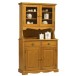 Buffet vaisselier 2P 2T 2P vitrées style anglais pin miel 38822