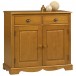 Buffet vaisselier 2P 2T 2P vitrées style anglais pin miel 38822