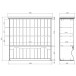 Buffet vaisselier 2P 2T 2P vitrées style anglais pin miel 38822