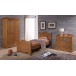 Chambre Enfant Pin Miel Lit 90 + Armoire + Commode 