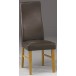 Lot de 2 chaises aspect cuir coloris chocolat / chêne clair JAGO