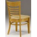 Lot de 2 chaises chêne clair assise brun clair CLARE CC
