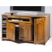 Meuble TV grand écran chêne 3 portes 1 abattant vitré 5634VPAR