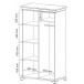 Armoire 2 portes merisier pin massif Louis Philippe 9802