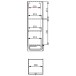 Classeur à  rideau Hauteur 140 cm Erable / Alu