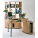 Bureau 2 rideaux + 1 caisson roulant 2 rideaux hêtre