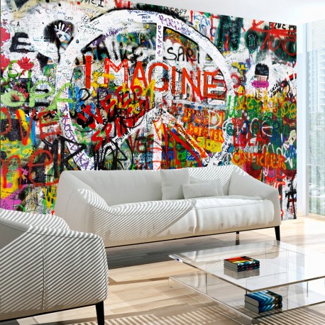 Papier peint  Hippie Graffiti