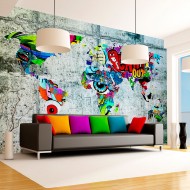 Papier peint  Map  Graffiti