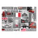 Papier peint  London, Paris, Berlin, New York