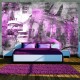 Papier peint  Berlin  collage (violet)