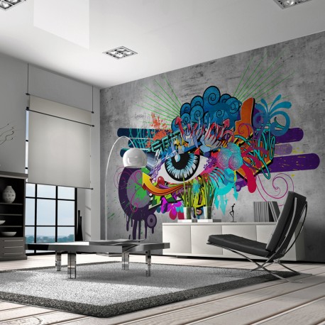 Papier peint  Graffiti eye