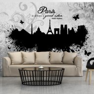Papier peint  Paris is always a good idea  black and white