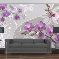 Papier peint  Flight of purple orchids