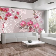 Papier peint  Flight of pink orchids