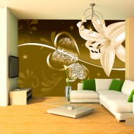 Papier peint  Lily in shades of green