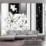 Papier peint  Crying lilies in white