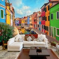 Papier peint   Colorful Canal in Burano