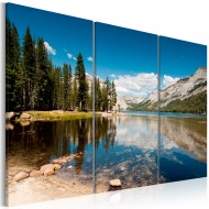 Tableau  Montagnes et lac cristallin