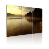 Tableau  In the evening, by the lake