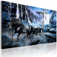 Tableau  Chute deau en couleur de saphir