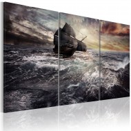 Tableau  Bateau seul en mer
