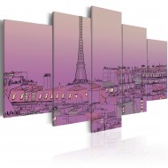 Tableau  Lever de soleil lavandé audessus de Paris
