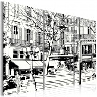 Tableau  Esquisse de la place parisienne