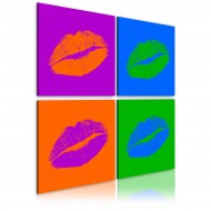 Tableau  Baisers Pop art