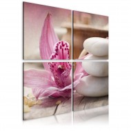 Tableau  Orchidée et zen