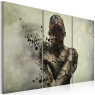 Tableau  The man of stone  triptych