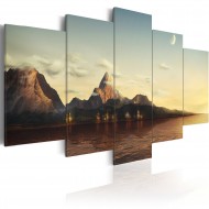 Tableau  Lever de soleil dans les montagnes