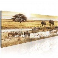 Tableau  Africa at the waterhole