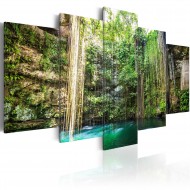 Tableau  Cascade parmi des arbres