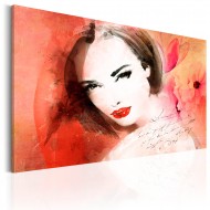 Tableau  Dame cramoisie