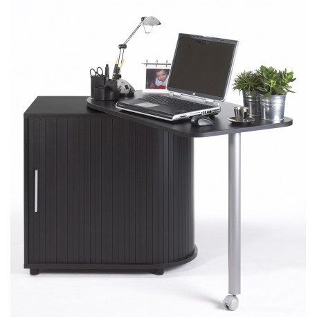 Bureau informatique noir pivotant Top Secret