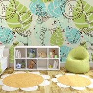 Papier peint  éléphants (pour enfants)