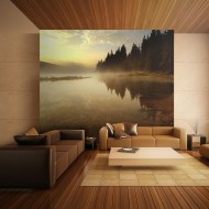 Papier peint  Forêt et lac