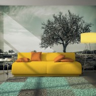 Papier peint  arbre  vintage