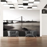 Papier peint  San Francisco  Golden Gate en noir et blanc