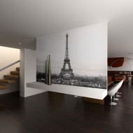 Papier peint  Paris  photographie en noir et blanc