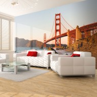 Papier peint  Pont du Golden Gate  coucher de soleil, San Francisco