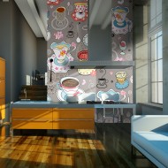 Papier peint  Tasses
