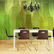 Papier peint  Bouteilles vertes