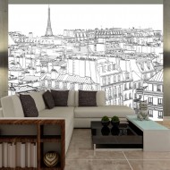 Papier peint  Croquis parisien