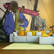 Papier peint  Saxophonist in New York