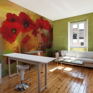 Papier peint  Poppies in warm tone