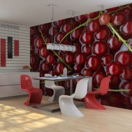 Papier peint  Groseilles rouges dans leau