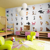 Papier peint XXL  Learning by playing (animals)