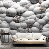 Papier peint  White stones and moss