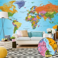 Papier peint XXL  World Map Colourful Geography II